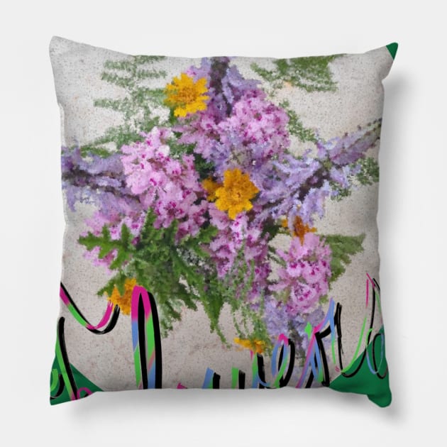 Beauty flowers Pillow by yarbooa