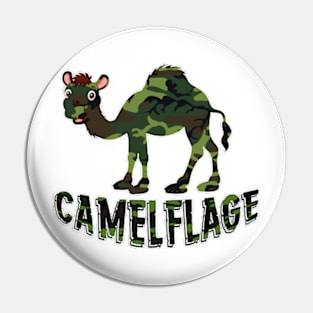 Camelflage funny merch for camels lovers, army lovers, camouflage lovers Pin