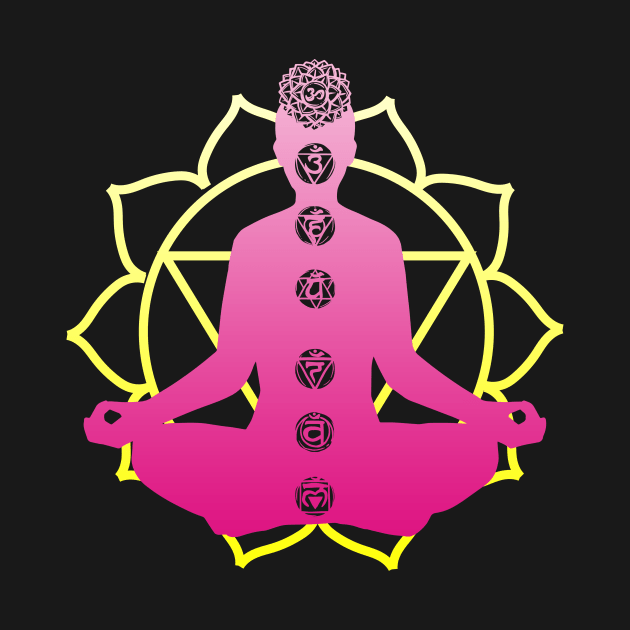 Meditation Chakras Yoga Om Zen Buddhism by Foxxy Merch