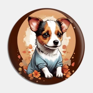 Cute Jack Russell Puppy Pin