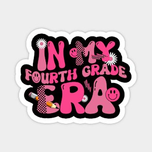 In My Fourth Grade Era Back To School 4th Grade Retro Groovy Magnet