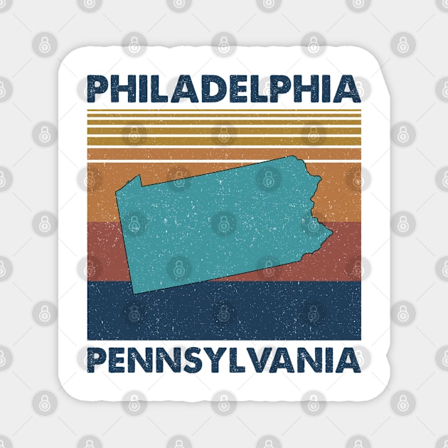 Philadelphia Pennsylvania Retro Vintage Clothing Men Women Custom T-Shirts Unique Graphic Magnet by lorijaquelyn