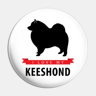 I Love My Keeshond Pin