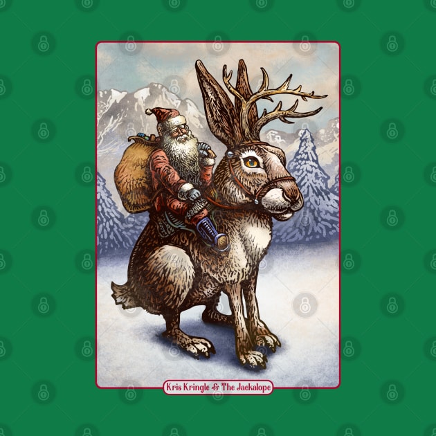 Kris Kringle and the Jackalope by ChetArt