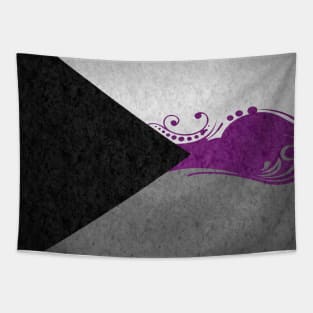 Fancy Swooped and Swirled Demisexual Pride Flag Background Tapestry