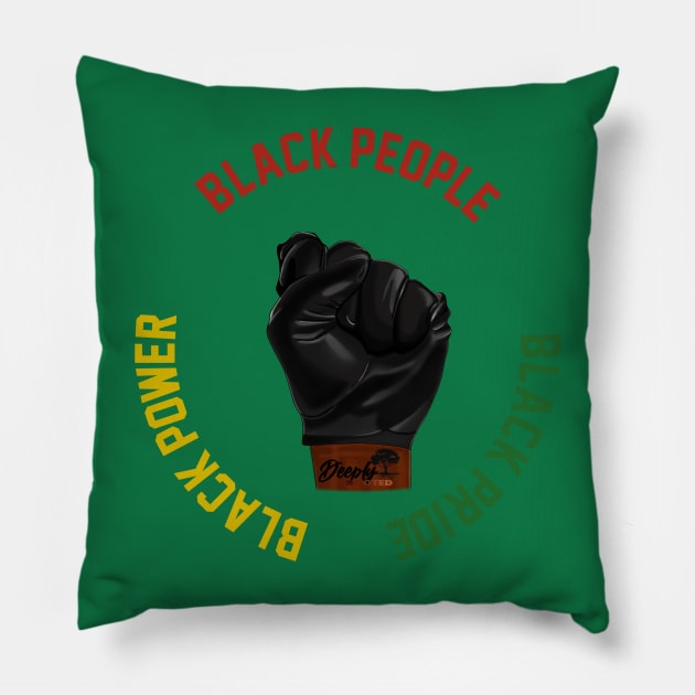 Black People Black Pride Black Power (Variant) Pillow by GardenCity Graffiti 