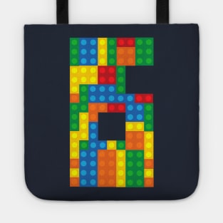 Sixth Birthday Building Blocks Tote