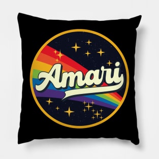 Amari // Rainbow In Space Vintage Style Pillow