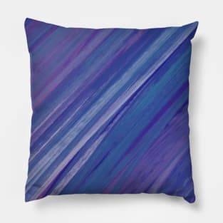 Acrylic brush strokes - purple and blue Pillow