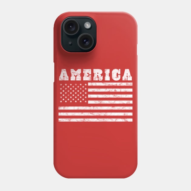 American Flag Retro Vintage Distressed Phone Case by OrangeMonkeyArt