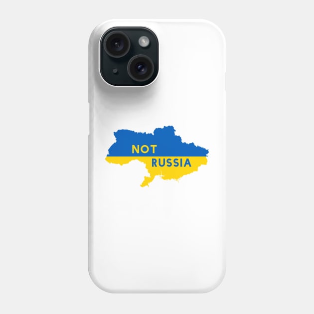 Not Russia Ukraine Map Phone Case by Little Duck Designs