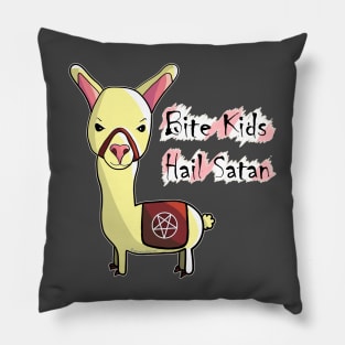 Bite Kids Hail Satan Pillow