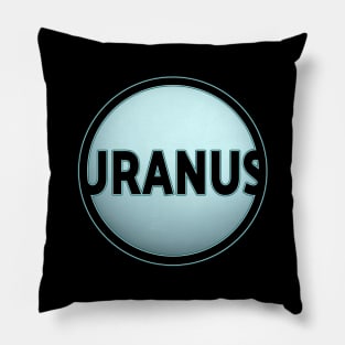 Planet Uranus with lettering gift space idea Pillow