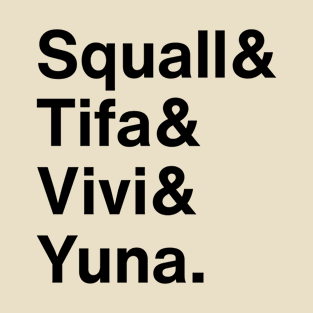 Squall & Tifa & Vivi & Yuna T-Shirt