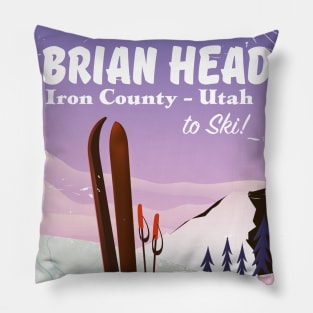 Brian Head Ski Utah Ski poster Pillow