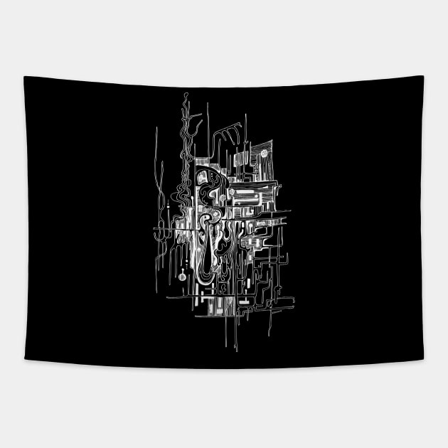 Abstract doodle art Tapestry by TKDoodle