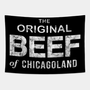 Vintage Original Beef of Chicagoland large logo on back Tapestry