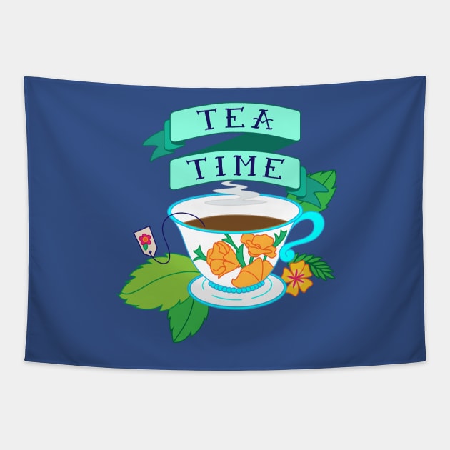 Tea Time Tapestry by kubiartwork