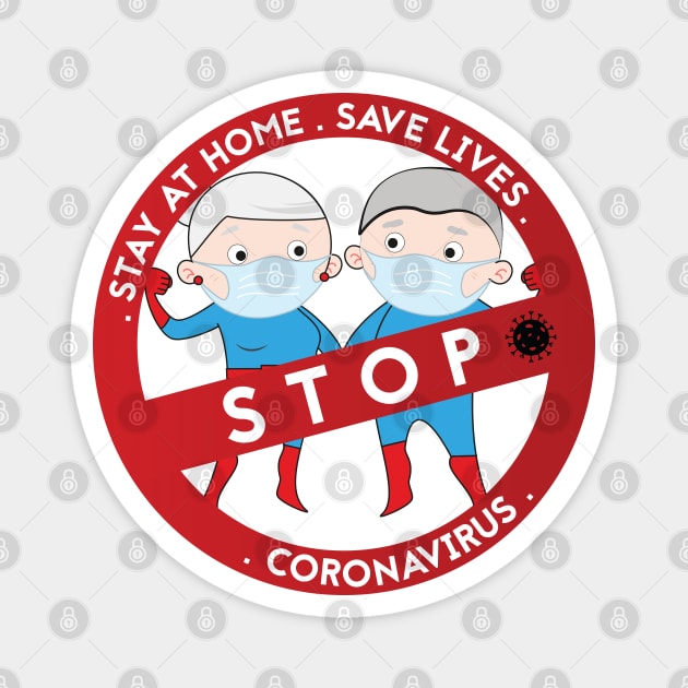 Stop coronavirus - seniors 1 Magnet by grafart