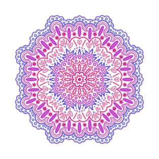 Blue, Pink, and Purple Mandala T-Shirt