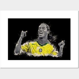 Brazilian Ronaldinho Gaucho celebrates his goal against Bolivia at