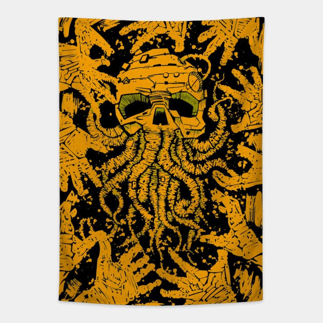 yellow nightmare Tapestry by manuvila
