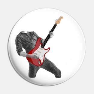 Rock n Roll Guitar Player, Red Pin