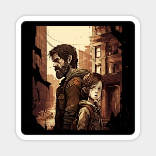 The last of us cartoon illustration Magnet