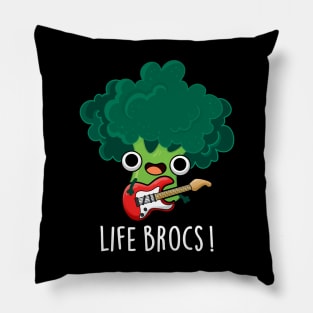 Life Brocs Cute Veggie Broccoli Pun Pillow