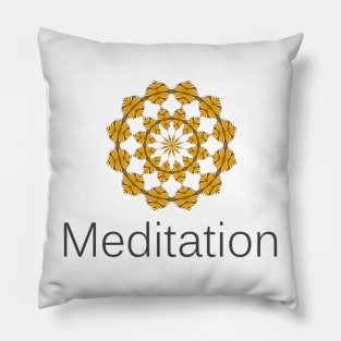 Meditation Mandala Symmetric Flower Pattern Pillow