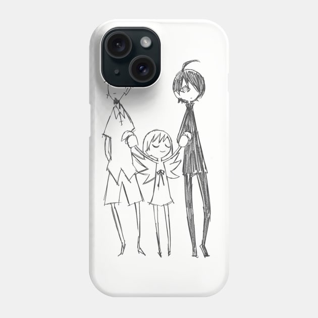 Meme, Shinobu and Araragi (Bakemonogatari) "Ending" Phone Case by Kamishirts