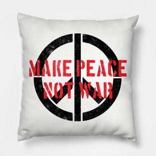 MAKE PEACE NOT WAR STENCIL Pillow