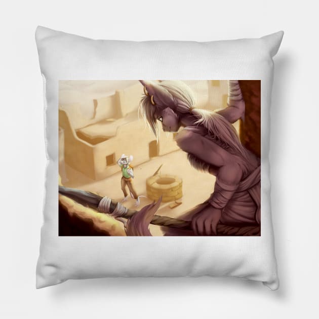 Desert Ruins Pillow by Temrin