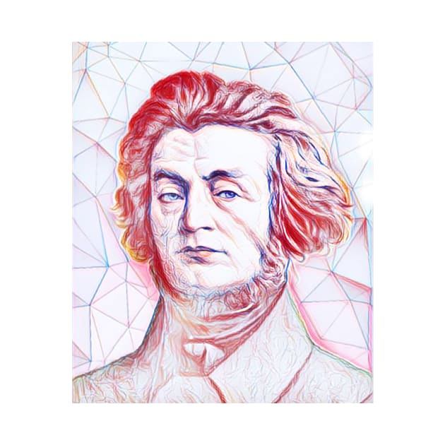 Adam Mickiewicz Portrait | Adam Mickiewicz Artwork | Line art by JustLit