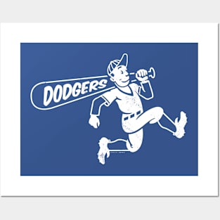 1957 BROOKLYN DODGERS Print Vintage Baseball Poster. Retro 