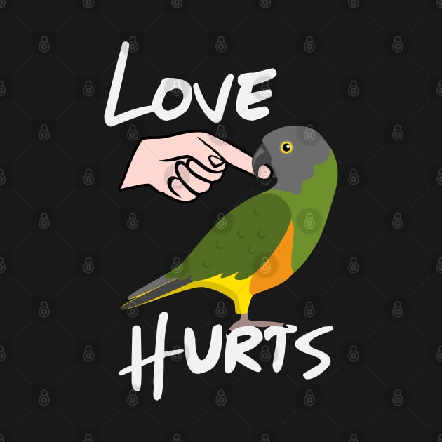 Love Hurts Senegal Parrot Biting Finger by Einstein Parrot