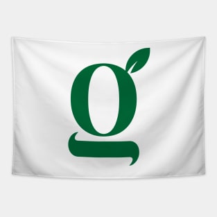 Alphabet, Green G, Organic design Tapestry