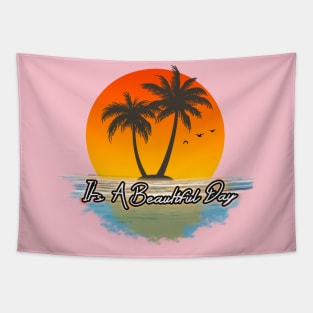 Awesome Tropical Vibes Design Tapestry