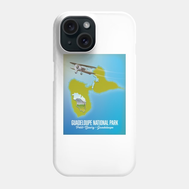 Guadeloupe National Park map Phone Case by nickemporium1