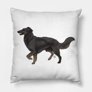 Dog - Silken Windhound - Black Pillow