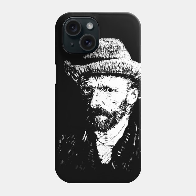Van Gogh - White for dark backgrounds Phone Case by RandomGoodness