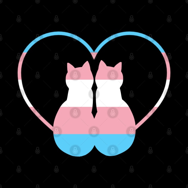 Cat Transgender Flag LGBT Pride Month Love by Matthew Ronald Lajoie