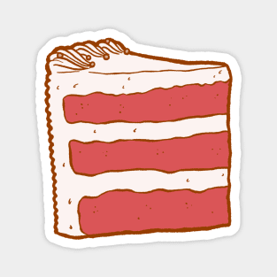 Red Velvet Cake Slice Magnet