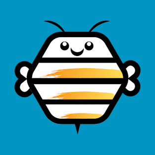 Smiling Bee Graphic - Cute Honeycomb Shaped Bee To Bring A Smile T-Shirt