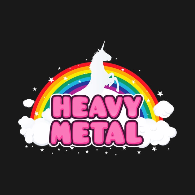 HEAVY METAL! (Funny Unicorn / Rainbow Mosh Parody Design) by badbugs