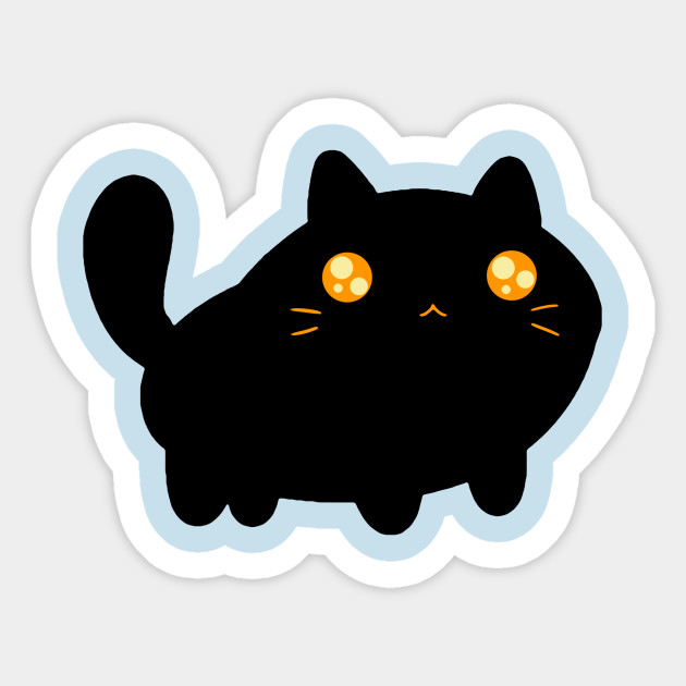 Silly Black Cat Black Cat Sticker Teepublic Uk