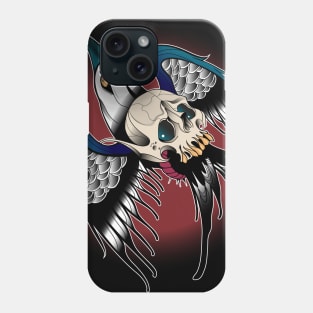 scull swalow Phone Case