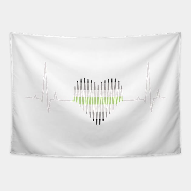 Agender heartbeat Tapestry by Becky-Marie