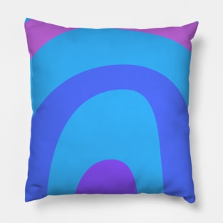 Boho blue and purple pastel rainbow pattern Pillow