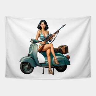 Scooter Girl Tapestry